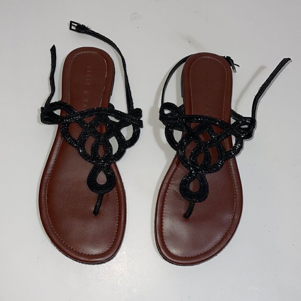 KELLY AND KATIE BLACK "POPPIE" SANDAL SIZE 6.5